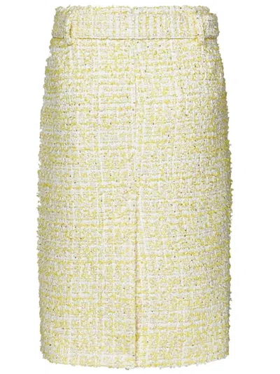 Shop Rotate Birger Christensen Midi Skirt In Yellow