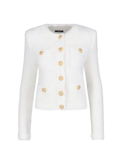 Shop Balmain Jackets In White