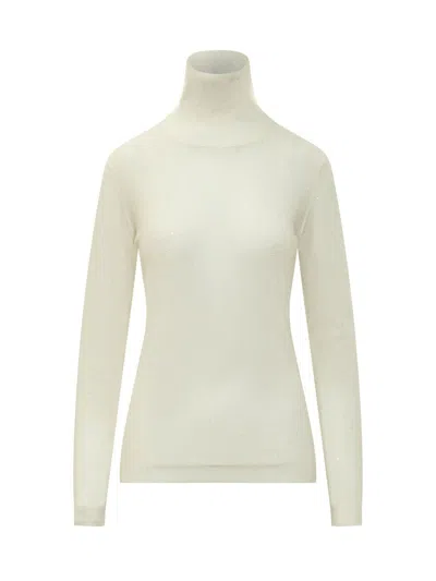 Fabiana Filippi Turtleneck Sweater In White