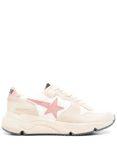 Shop Golden Goose Running Sole Leather Sneakers In Pink