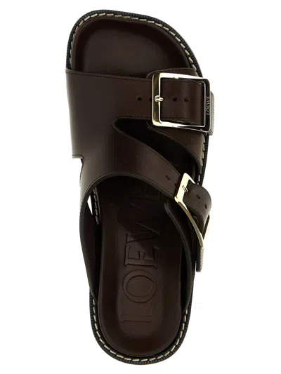 Shop Loewe 'ease' Sandals In Brown