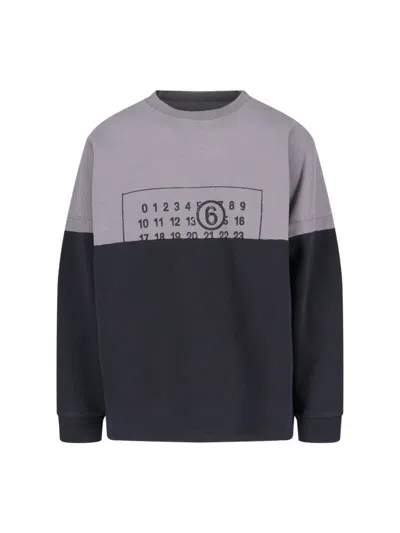 Shop Mm6 Maison Margiela Sweatshirt With Print In Black