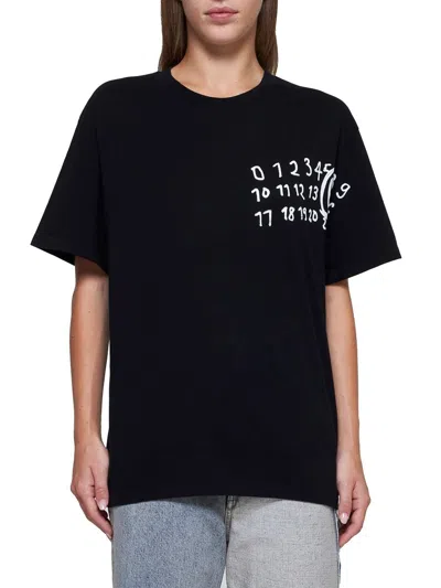 Shop Mm6 Maison Margiela T-shirts And Polos In Black