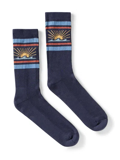 Faherty Sun And Waves&trade; Sock In Navy