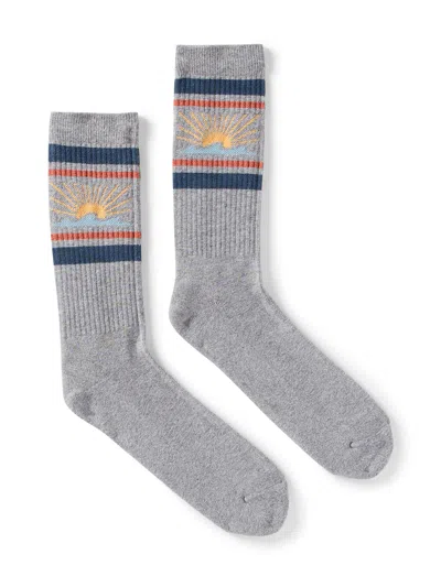 Faherty Doug Good Feather Eldorado Springs Sock In New Grey