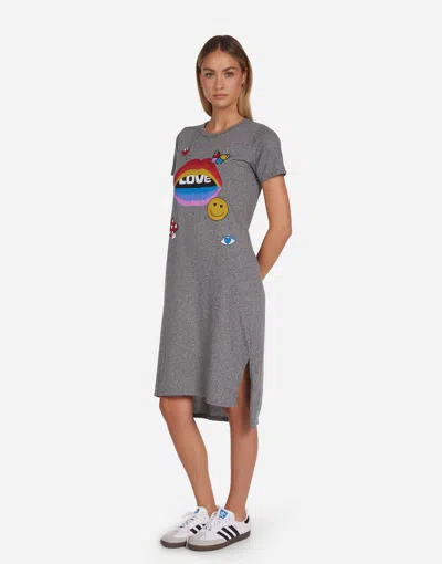 Shop Lauren Moshi Genesis Love Collage In Heather Grey