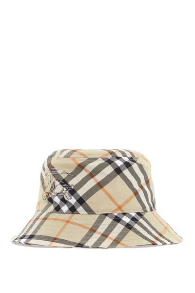 Shop Burberry Ered\n\ncheckered Bucket Hat In Beige