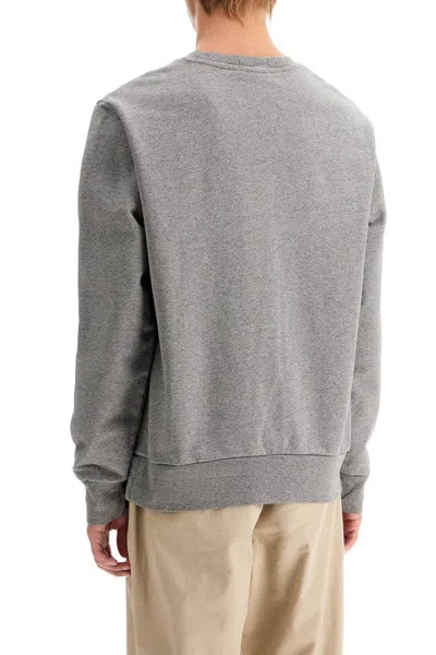 Shop Polo Ralph Lauren Logo Crewneck Sweatshirt In Grey