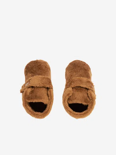 Ugg Baby Fleece Bixbee Booties Eu 20.5 Uk 4 Us 4 - 5 Brown In Brown
