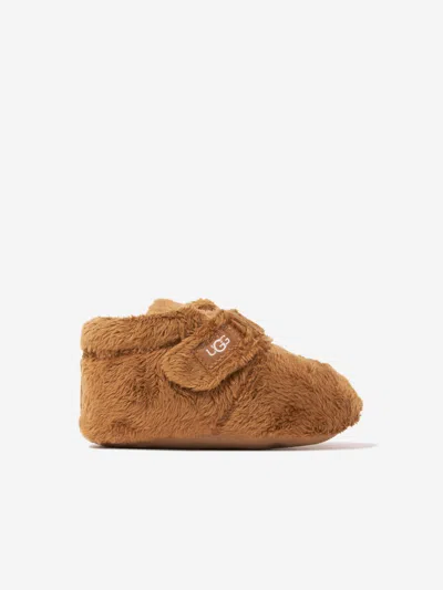 Ugg Baby Fleece Bixbee Booties Eu 20.5 Uk 4 Us 4 - 5 Brown In Brown