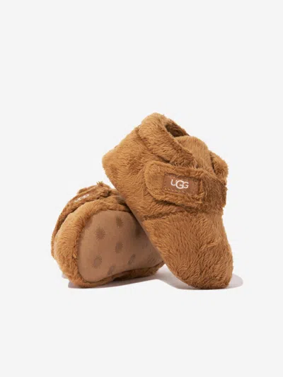 Ugg Baby Fleece Bixbee Booties Eu 20.5 Uk 4 Us 4 - 5 Brown In Brown