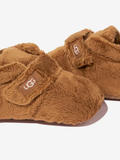 Ugg Baby Fleece Bixbee Booties Eu 20.5 Uk 4 Us 4 - 5 Brown In Brown