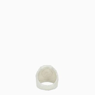 Shop Nove25 White Materic Chevalier Ring