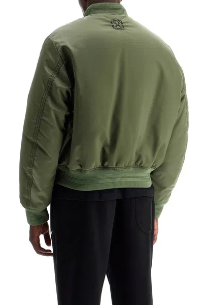 Off-white Padded Nylon Bomber Jacket In 卡其色