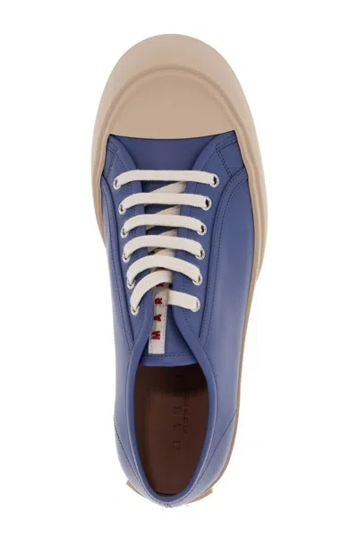 Marni Leather Pablo Sneakers In Blue