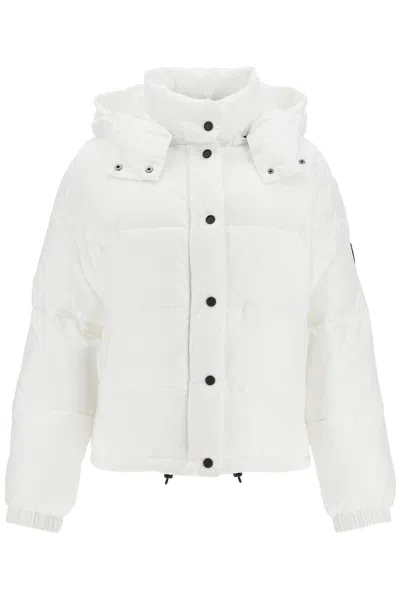 Pinko 'down Jacket With Logo Patch In 白色的