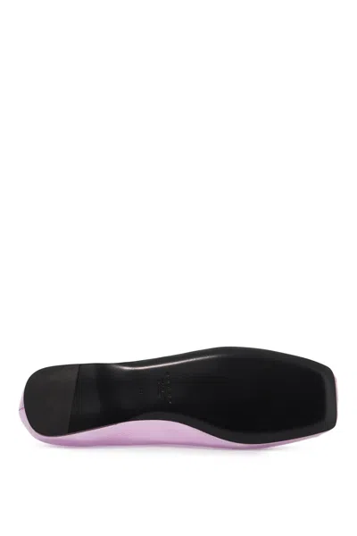 Shop Marni "metallic Leather Little Bow Baller In Pink