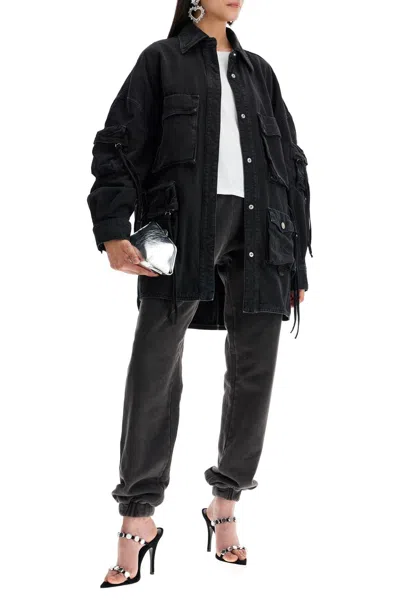 Attico Jogging Pants With Elastic Cuffs And Waistband In 灰色的
