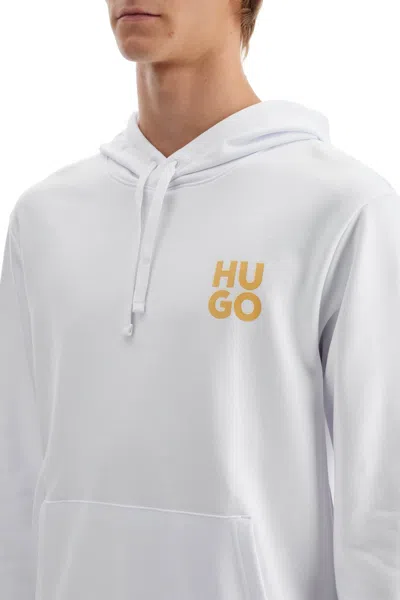 Shop Hugo Sweatshirt With Hood In White