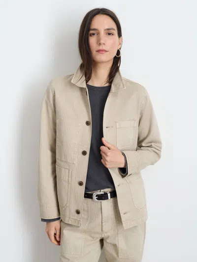 Alex Mill Britt Work Jacket In Herringbone In Putty