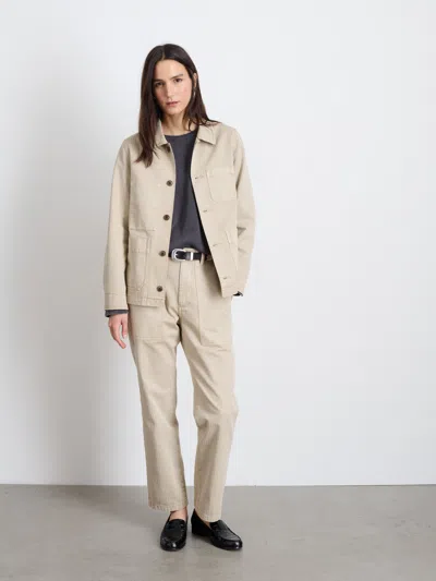 Alex Mill Britt Work Jacket In Herringbone In Putty