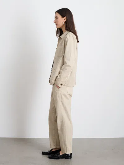 Alex Mill Britt Work Jacket In Herringbone In Putty