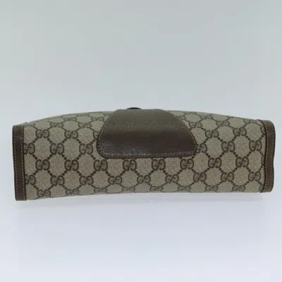 Pre-owned Gucci Ophidia Brown Canvas Clutch Bag ()
