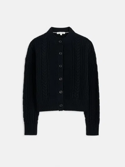 Alex Mill Cable Knit Nico Chunky Cardigan In Black