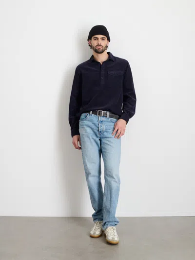 Alex Mill Carter Popover Shirt In Fine Wale Corduroy In Navy
