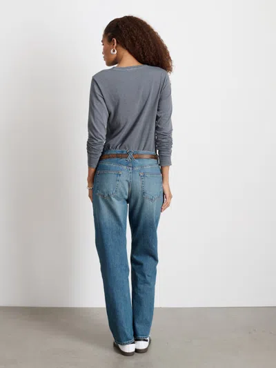 Alex Mill Long-sleeve Prospect Tee In Charcoal