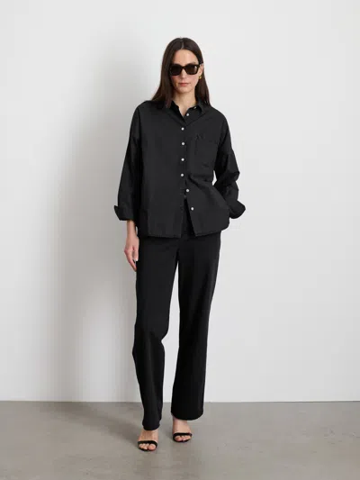 Alex Mill Marci Trouser In Twill In Washed Black