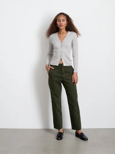 Alex Mill Neil Pant In Herringbone In Military Olive