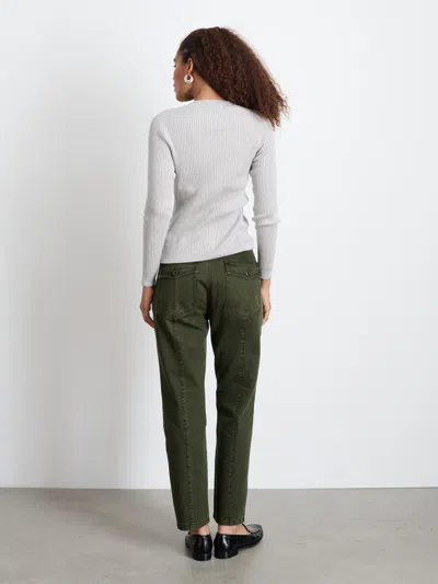 Alex Mill Neil Pant In Herringbone In Military Olive