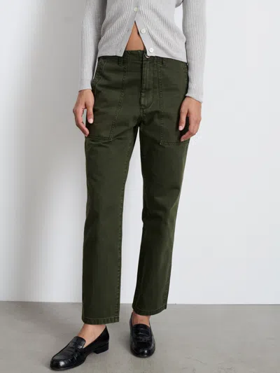 Alex Mill Neil Pant In Herringbone In Military Olive