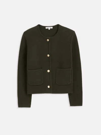 Alex Mill Paris Sweater Jacket In Olive