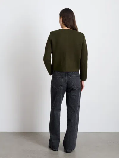 Alex Mill Paris Sweater Jacket In Olive