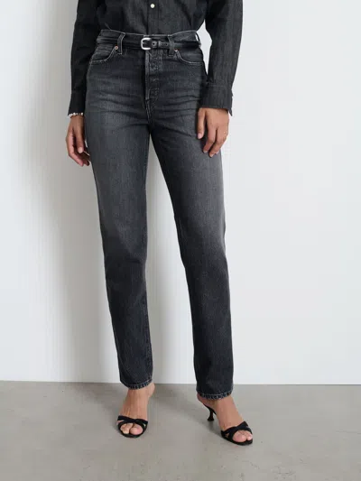 Alex Mill The Carla High Rise Straight In Zurich Black Wash