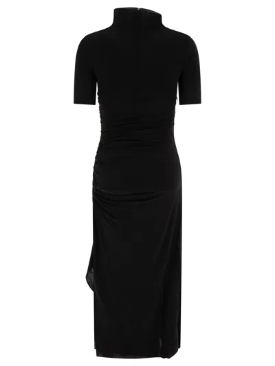 Shop Alaïa "body Conscious" Draped Dress