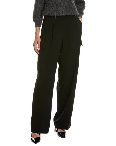 Ba&sh Moloy Monogram-jacquard Straight-leg Trousers In Black