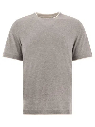 Shop Brunello Cucinelli "faux Layering" T Shirt