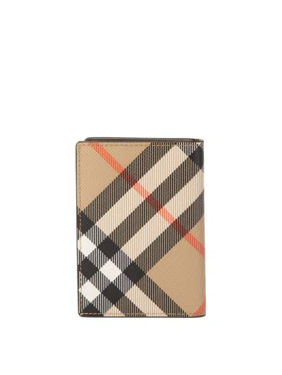 Shop Burberry "check" Card Holder