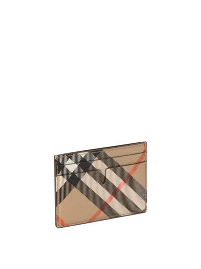 Shop Burberry "check" Card Holder