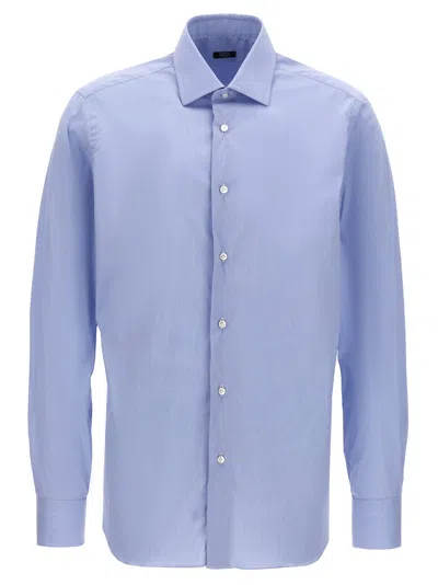 Barba Napoli Barba Tailored Poplin Shirt With Button Closure