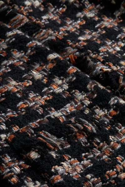 L Agence Angelina Tweed Jacket In Black Multi Tweed