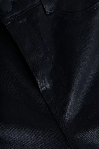L Agence Clayton Coated Wide-leg Jean In Noir Coated