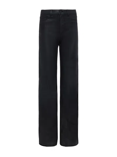 L Agence Clayton Coated Wide-leg Jean In Noir Coated