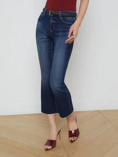 L Agence Kendra Cropped Flare Jean In Lavelle