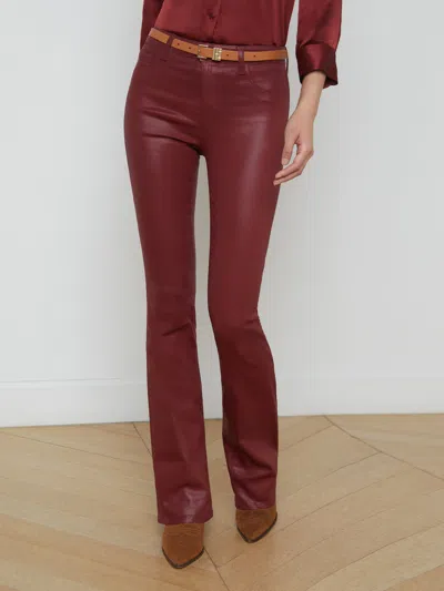 L'agence Selma Coated Bootcut Jean In Syrah Coated