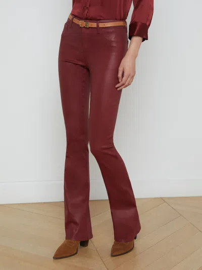 L'agence Selma Coated Bootcut Jean In Syrah Coated