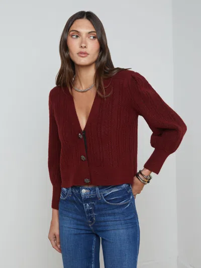 L Agence Talulla Cardigan In Syrah